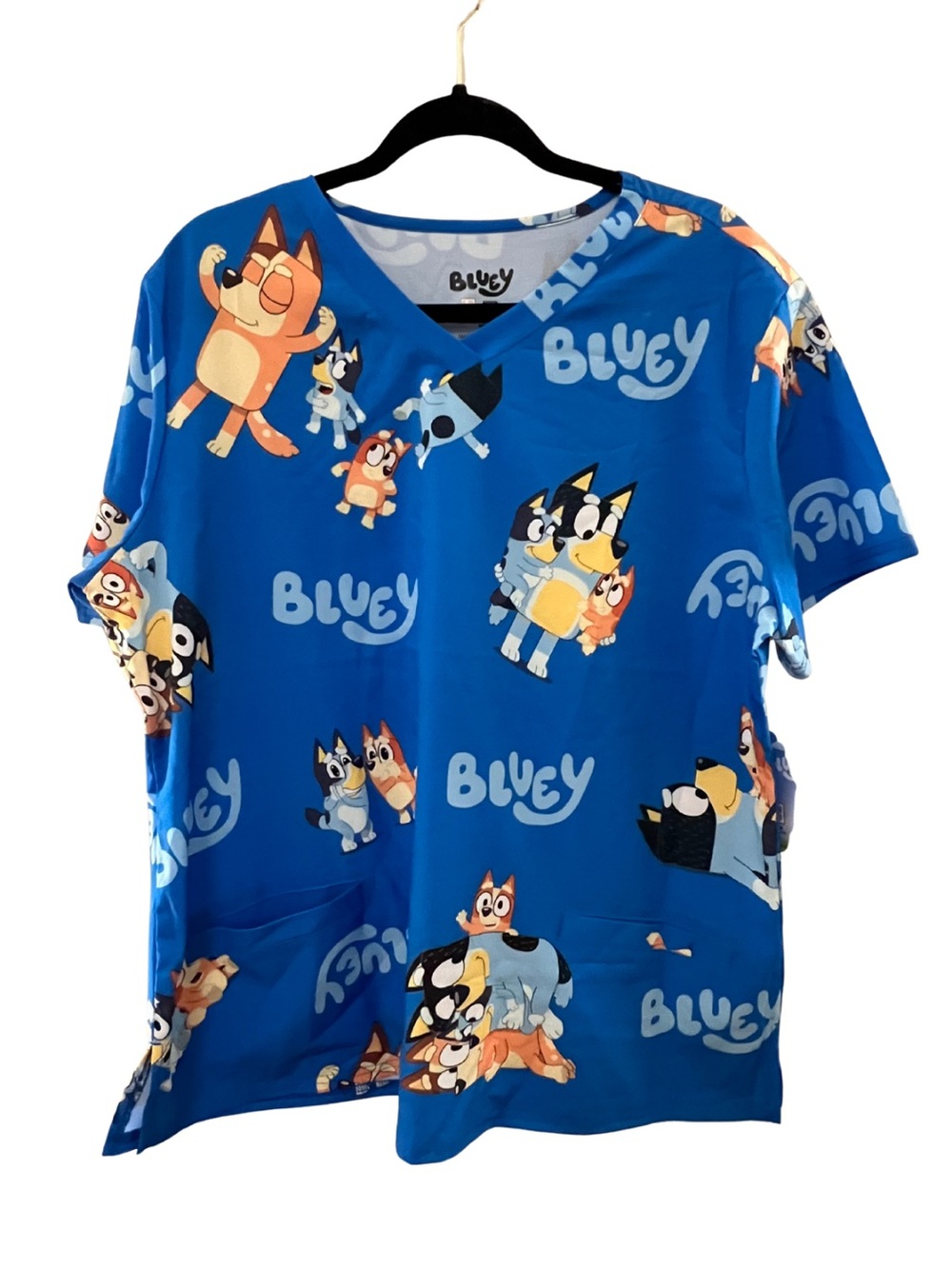 Bluey™ Character Print Scrub Top